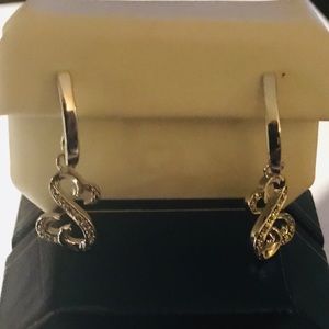 Jane Seymour open hearth sterling diamond Earing’s